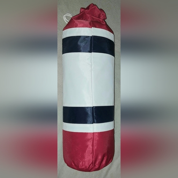 Preowned Polo Crest Ralph Lauren Beach Towel Duffel Tote Drawstring Bag 10x20" - Picture 2 of 9